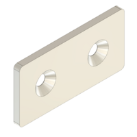 MODULAR SOLUTIONS ALUMINUM CONNECTING PLATE&lt;br&gt;45MM X 90MM FLAT TIE W/HARDWARE